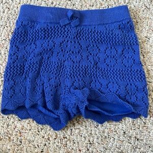 Janie and jack blue 18-24 month crochet shorts